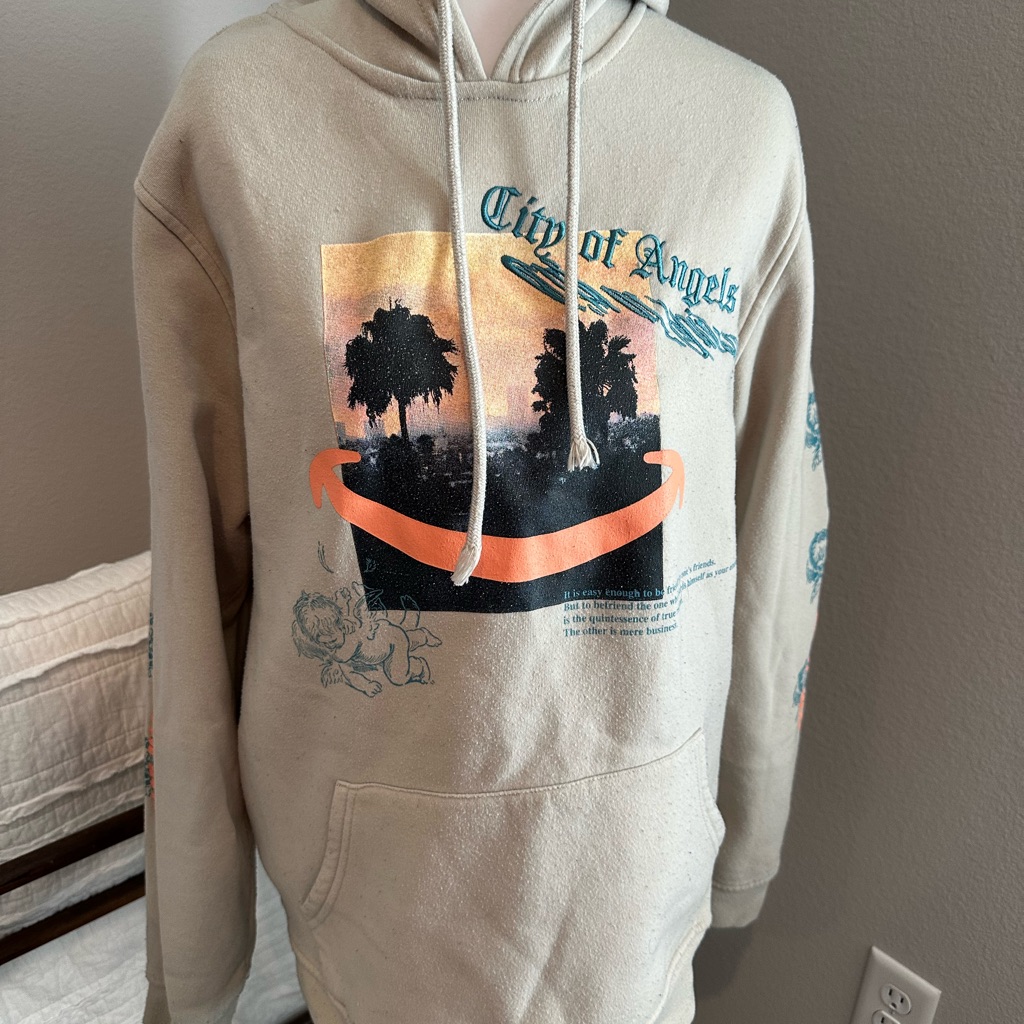City Of Angels Beige Hoodie